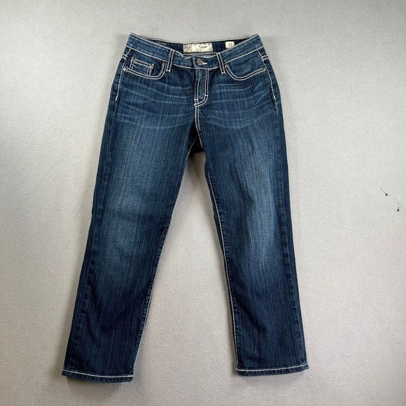 BKE Denim - BKE Jeans Womens 27 Blue Dark Wash Taylor Straight Stretch Cowgirl Rodeo Rancher